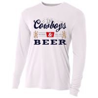 Cow And Beer Outfit For Women Rodeo Western Country Cooling Performance Long Sleeve Crew