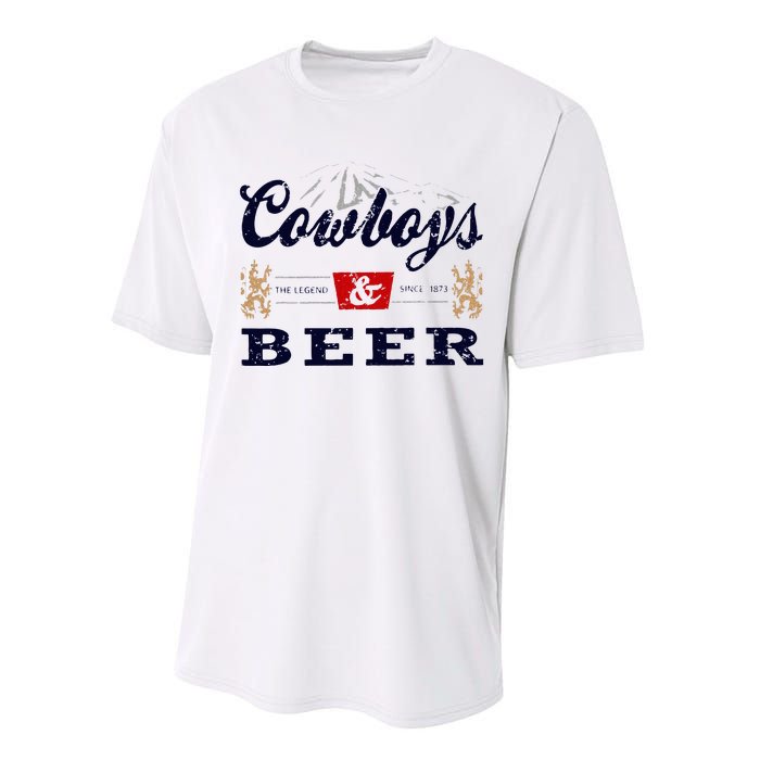 Cow And Beer Outfit For Women Rodeo Western Country Performance Sprint T-Shirt