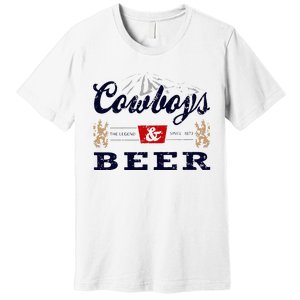 Cow And Beer Outfit For Women Rodeo Western Country Premium T-Shirt