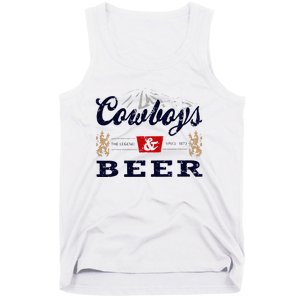 Cow And Beer Outfit For Women Rodeo Western Country Tank Top