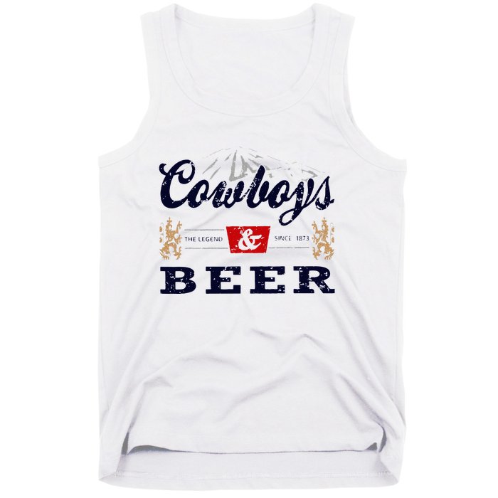 Cow And Beer Outfit For Women Rodeo Western Country Tank Top