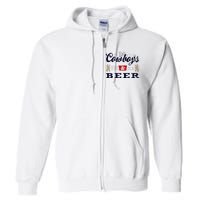 Cow And Beer Outfit For Women Rodeo Western Country Full Zip Hoodie