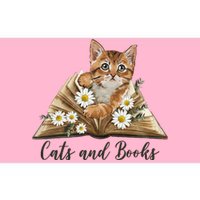 Cats And Books Floral Cute Bumper Sticker