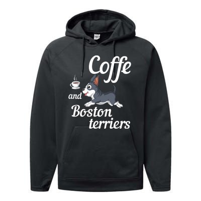 Coffee And Boston Terrier Performance Fleece Hoodie