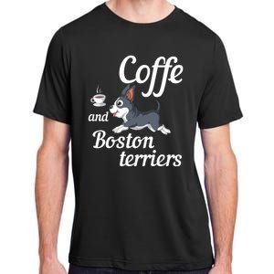 Coffee And Boston Terrier Adult ChromaSoft Performance T-Shirt