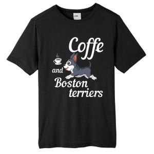 Coffee And Boston Terrier Tall Fusion ChromaSoft Performance T-Shirt