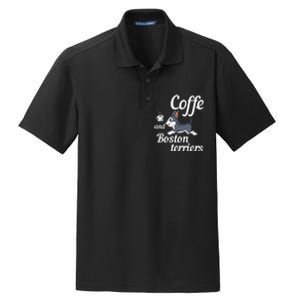 Coffee And Boston Terrier Dry Zone Grid Polo