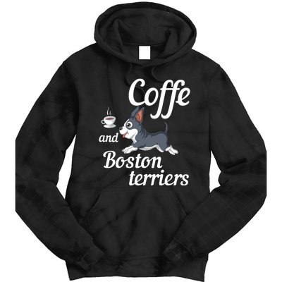 Coffee And Boston Terrier Tie Dye Hoodie