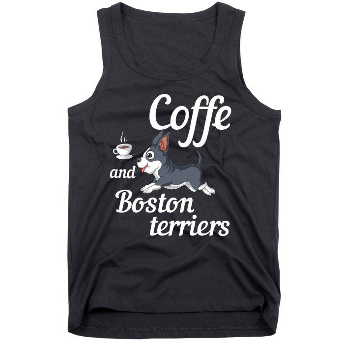 Coffee And Boston Terrier Tank Top