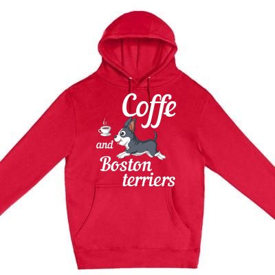 Coffee And Boston Terrier Premium Pullover Hoodie