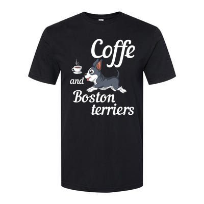 Coffee And Boston Terrier Softstyle CVC T-Shirt