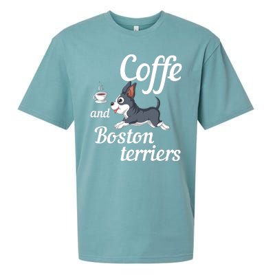 Coffee And Boston Terrier Sueded Cloud Jersey T-Shirt