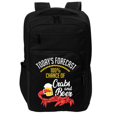 Crabs And Beer Chesapeake Blue Crab Crabbing Men Women Impact Tech Backpack