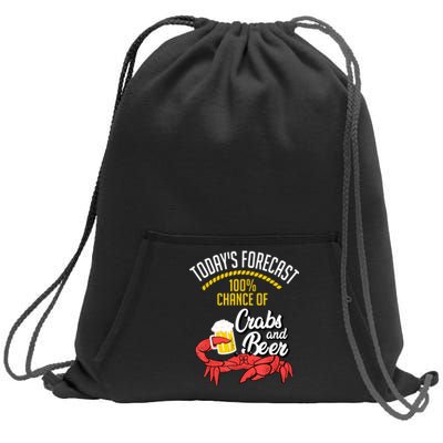 Crabs And Beer Chesapeake Blue Crab Crabbing Men Women Sweatshirt Cinch Pack Bag