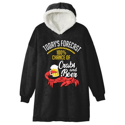 Crabs And Beer Chesapeake Blue Crab Crabbing Men Women Hooded Wearable Blanket