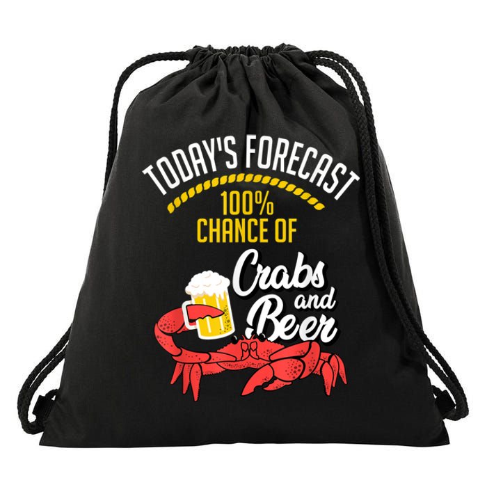 Crabs And Beer Chesapeake Blue Crab Crabbing Men Women Drawstring Bag