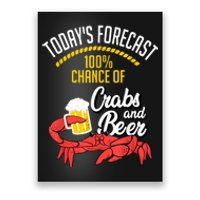 Crabs And Beer Chesapeake Blue Crab Crabbing Men Women Poster