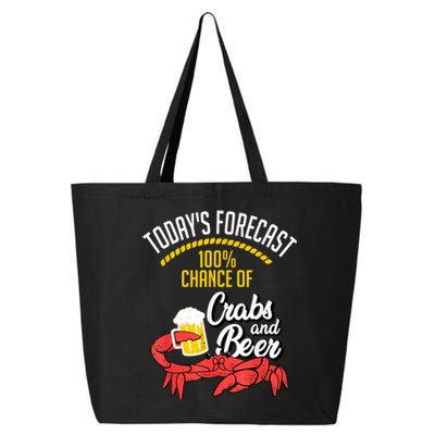 Crabs And Beer Chesapeake Blue Crab Crabbing Men Women 25L Jumbo Tote