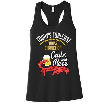 Crabs And Beer Chesapeake Blue Crab Crabbing Men Women Women's Racerback Tank