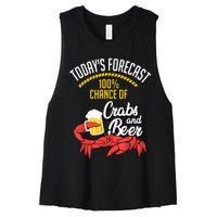 Crabs And Beer Chesapeake Blue Crab Crabbing Men Women Women's Racerback Cropped Tank