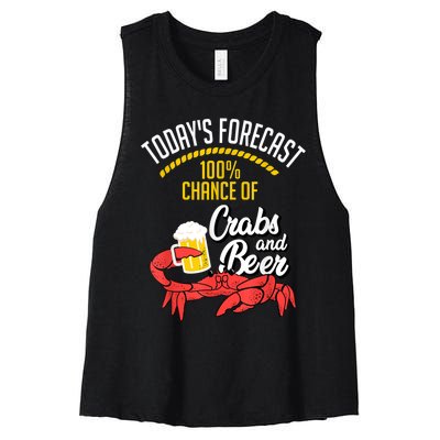 Crabs And Beer Chesapeake Blue Crab Crabbing Men Women Women's Racerback Cropped Tank