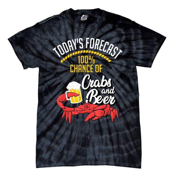 Crabs And Beer Chesapeake Blue Crab Crabbing Men Women Tie-Dye T-Shirt