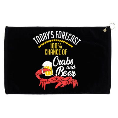 Crabs And Beer Chesapeake Blue Crab Crabbing Men Women Grommeted Golf Towel