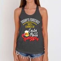 Crabs And Beer Chesapeake Blue Crab Crabbing Men Women Women's Knotted Racerback Tank