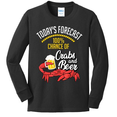 Crabs And Beer Chesapeake Blue Crab Crabbing Men Women Kids Long Sleeve Shirt