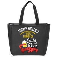 Crabs And Beer Chesapeake Blue Crab Crabbing Men Women Zip Tote Bag