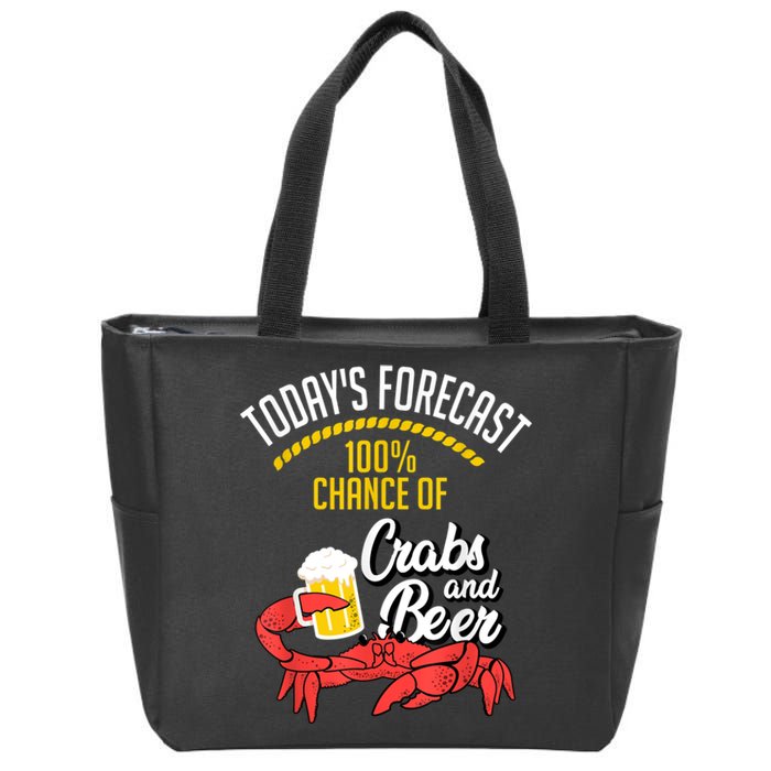 Crabs And Beer Chesapeake Blue Crab Crabbing Men Women Zip Tote Bag