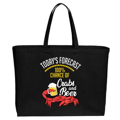 Crabs And Beer Chesapeake Blue Crab Crabbing Men Women Cotton Canvas Jumbo Tote