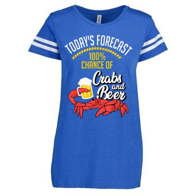 Crabs And Beer Chesapeake Blue Crab Crabbing Men Women Enza Ladies Jersey Football T-Shirt