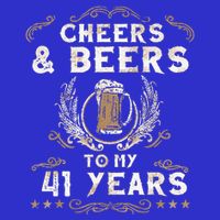 Cheers and Beers to 41 Years 41st Birthday Anniversary  16 in Basic Backpack