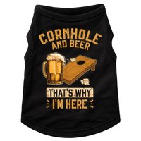 Cornhole And Beer That's Why I'm Here Sack Toss Game Doggie Tank