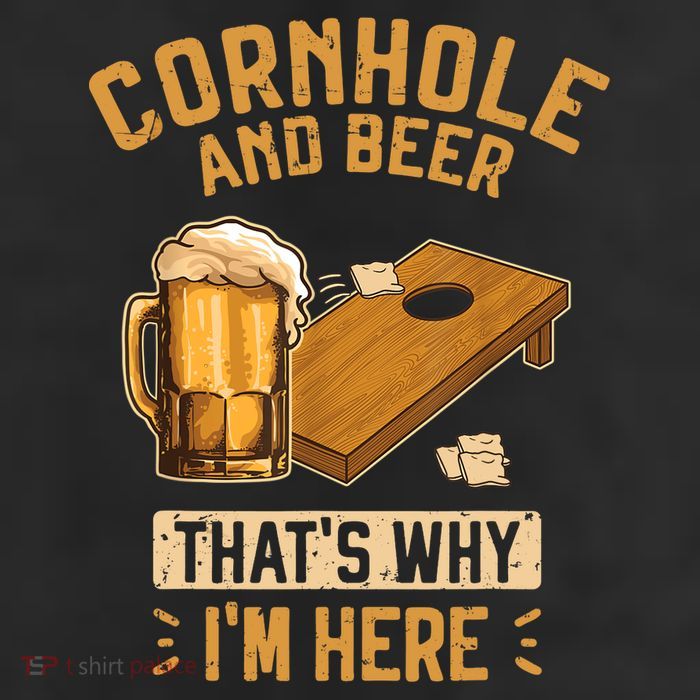 Cornhole And Beer That's Why I'm Here Sack Toss Game Tumbler