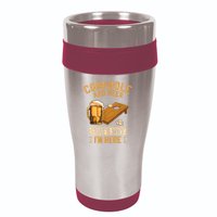 Cornhole And Beer That's Why I'm Here Sack Toss Game 16oz Travel Tumbler