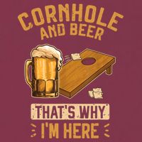 Cornhole And Beer That's Why I'm Here Sack Toss Game 16oz Travel Tumbler