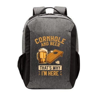 Cornhole And Beer That's Why I'm Here Sack Toss Game Vector Backpack
