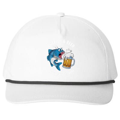 Catfish And Beer ThatS Why IM Here Catfish Fishing Flathead Gift Snapback Five-Panel Rope Hat