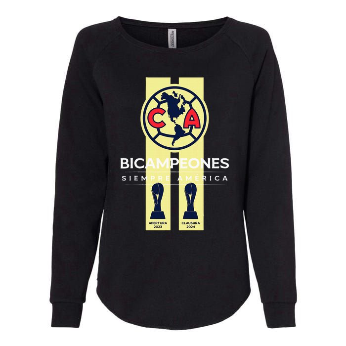 Club America Bicampeon Torneo Apertura 2023 Clausura 2024 Womens California Wash Sweatshirt