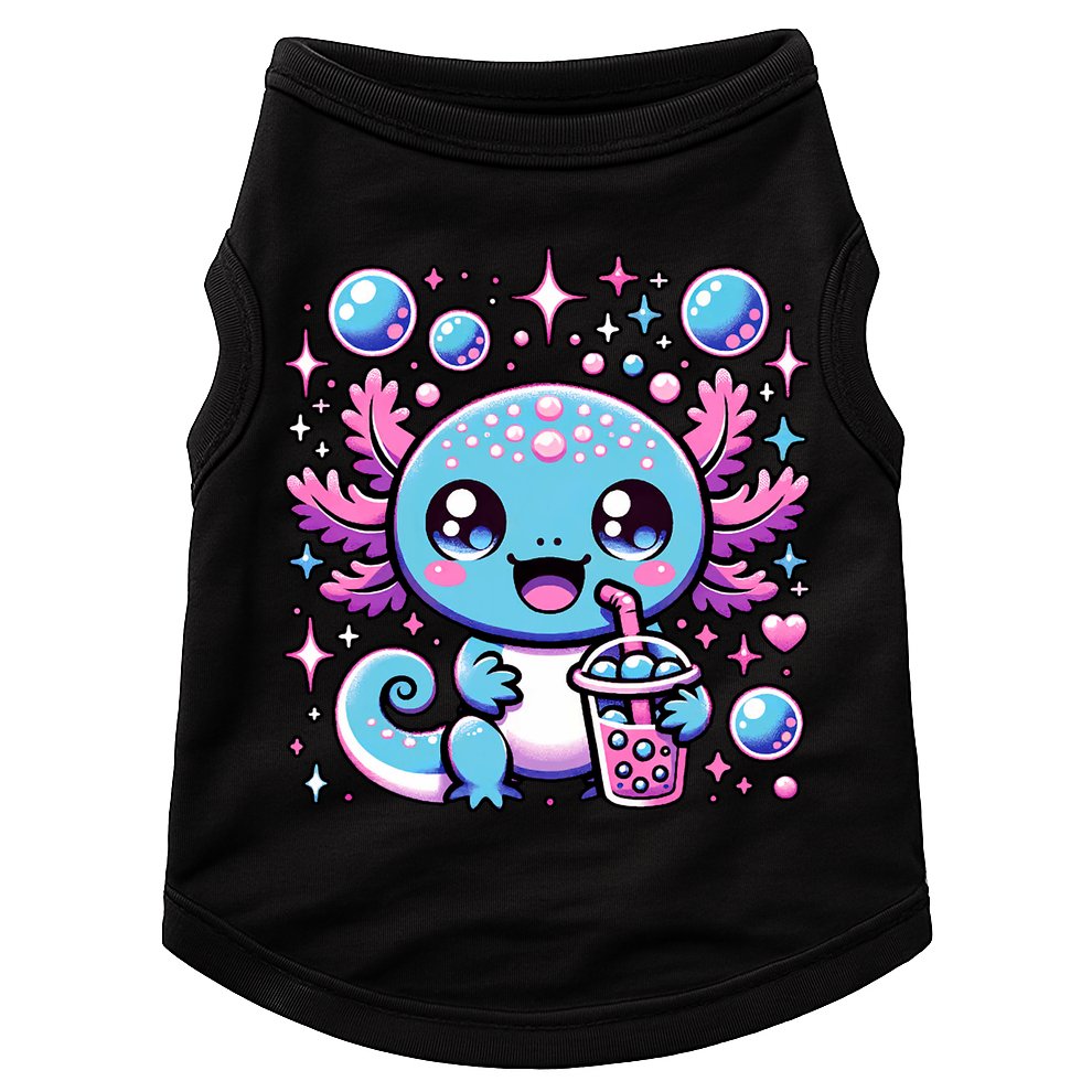 Cute Axolotl Bubble Boba Tea Anime   Doggie Tank