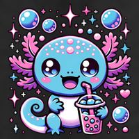 Cute Axolotl Bubble Boba Tea Anime   11oz C Handle Ceramic Mug