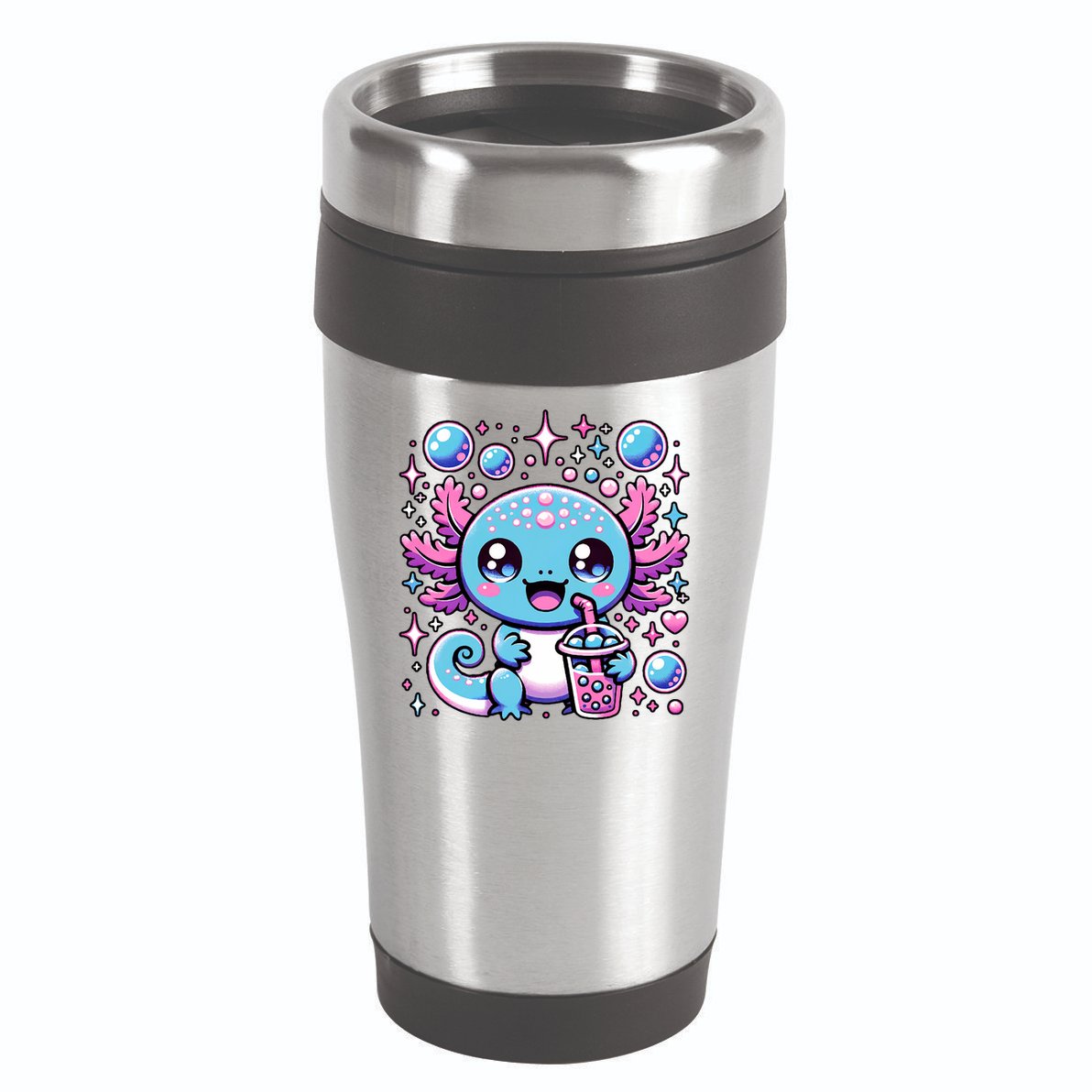 Cute Axolotl Bubble Boba Tea Anime   16oz Travel Tumbler