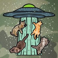 Cats Abducted By Ufo Funny Alien Space Lover Legacy Tie Dye Trucker Hat