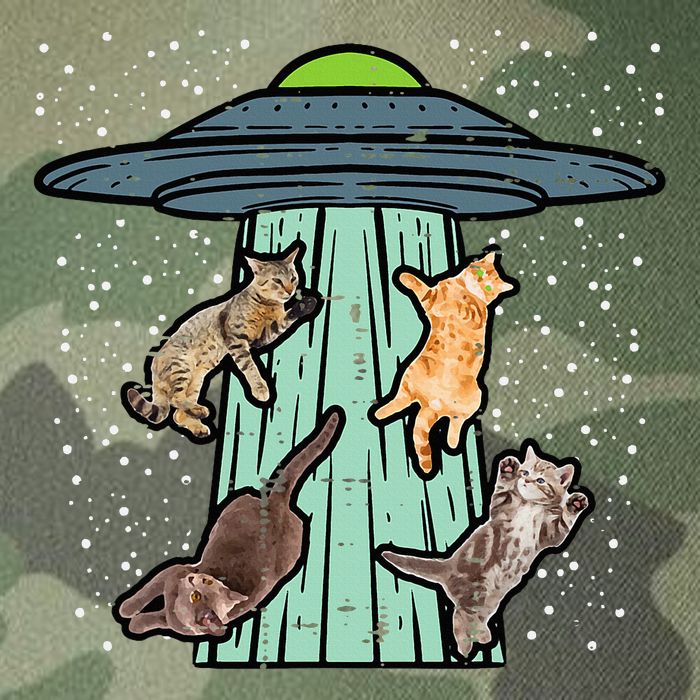 Cats Abducted By Ufo Funny Alien Space Lover Legacy Tie Dye Trucker Hat