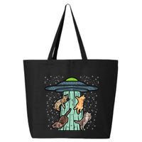 Cats Abducted By Ufo Funny Alien Space Lover 25L Jumbo Tote