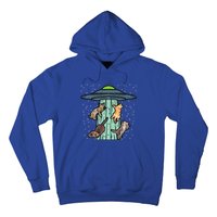 Cats Abducted By Ufo Funny Alien Space Lover Hoodie