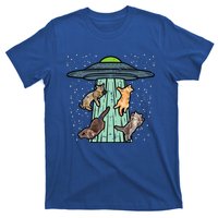 Cats Abducted By Ufo Funny Alien Space Lover T-Shirt