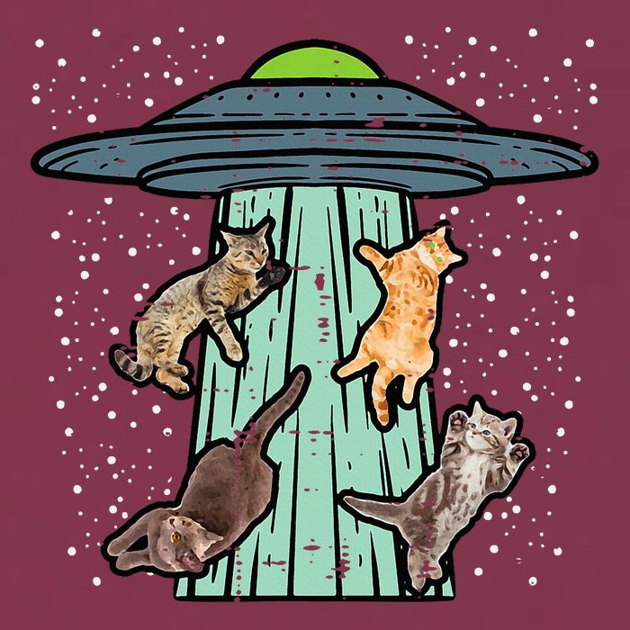 Cats Abducted By Ufo Funny Alien Space Lover 16oz Travel Tumbler
